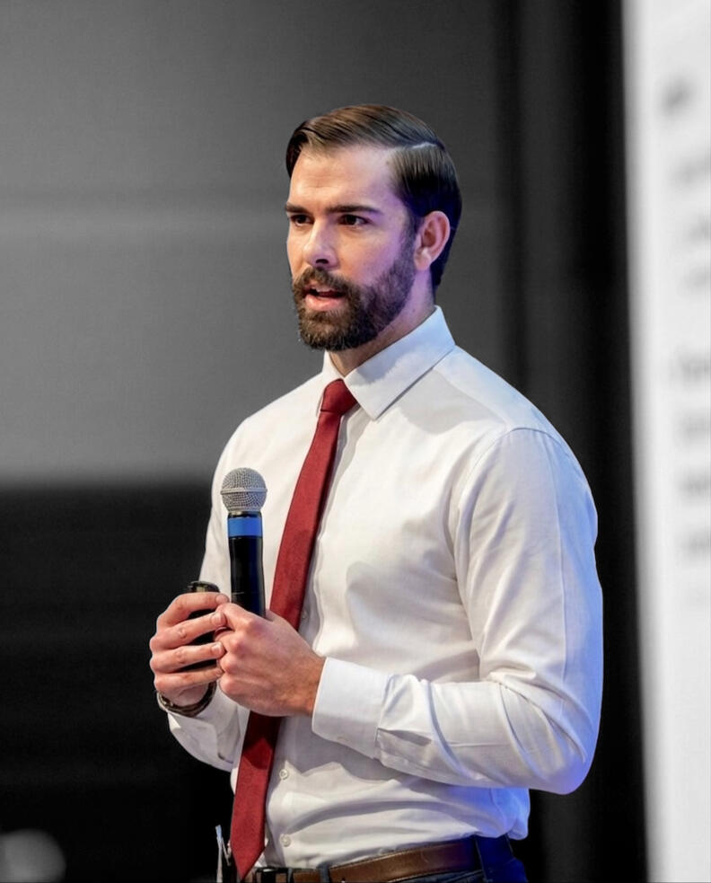Headshot photo of Drew Ingle presenting Pride Over Passion