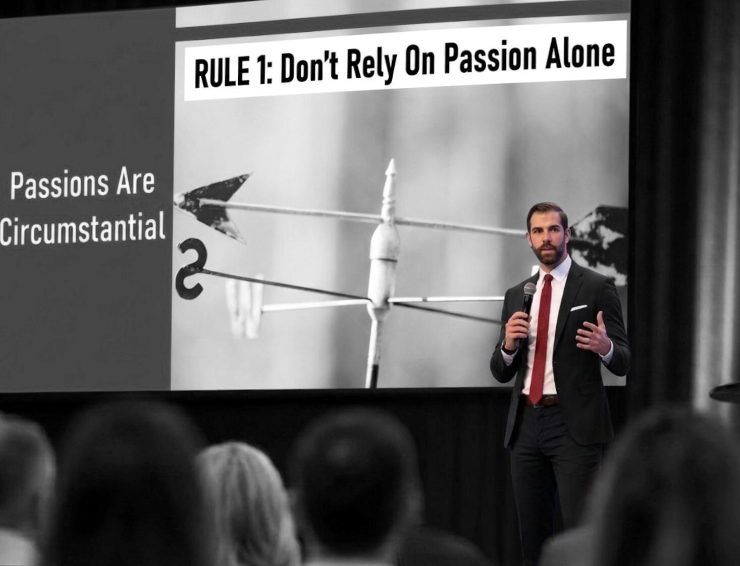 Drew Ingle presenting Pride Over Passion in a keynote presentation